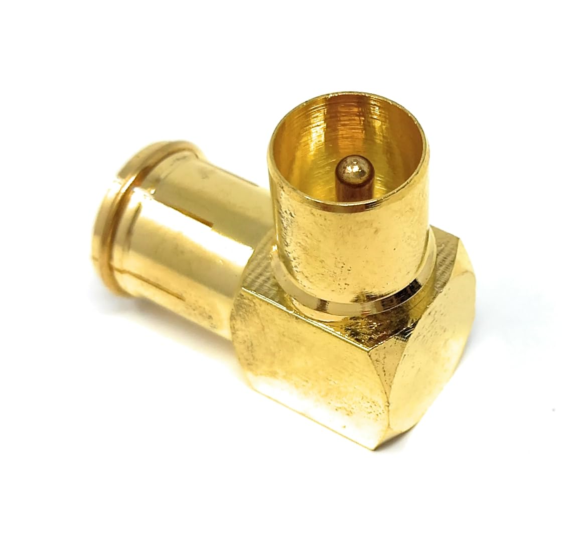 DRUT TV Male to Female Aerial Antenna Right Angle Coaxial Connector Adapter