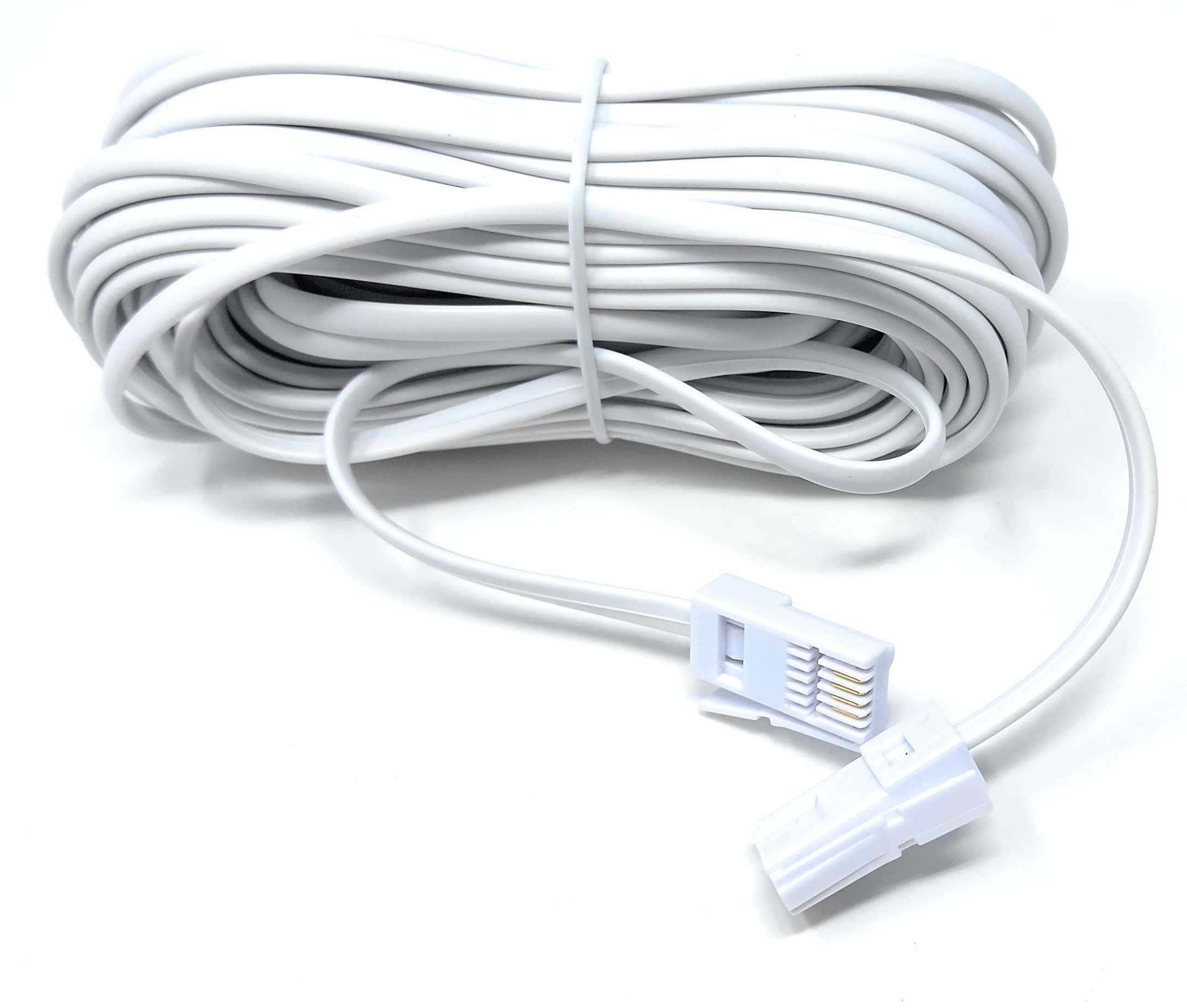 DRUT BT to BT 4 Wire 431A Male to Male Plug Telephone Flat Cable Lead