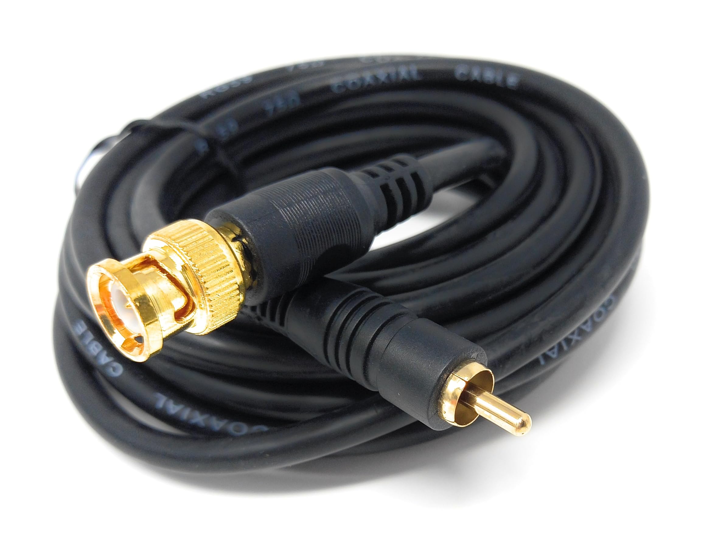 DRUT BNC to RCA Phono Plug CCTV Cameras Coax Male to Male 75R Video Cable Lead
