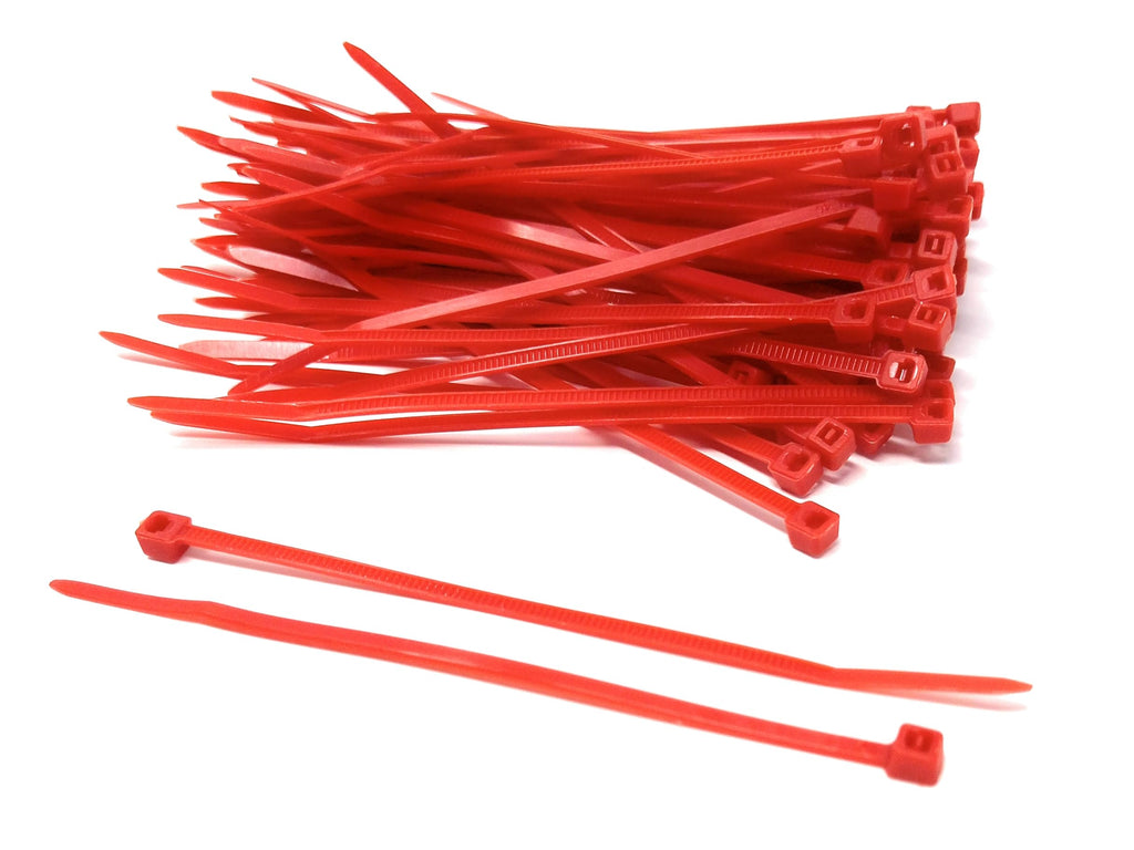 Nylon Cable Ties, 100mm x 2.5mm, Pack of 100, Plastic Zip Tie Wraps, Self-Locking