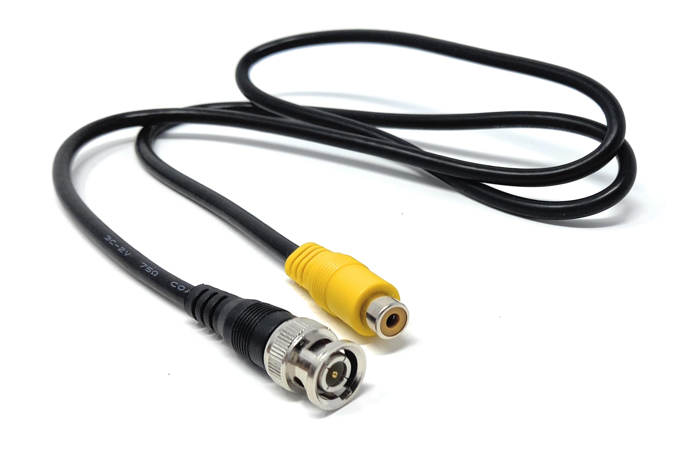 DRUT BNC Male to RCA Female Coaxial Cable Connector for HD Video, Monitor, CCTV, and Surveillance Systems
