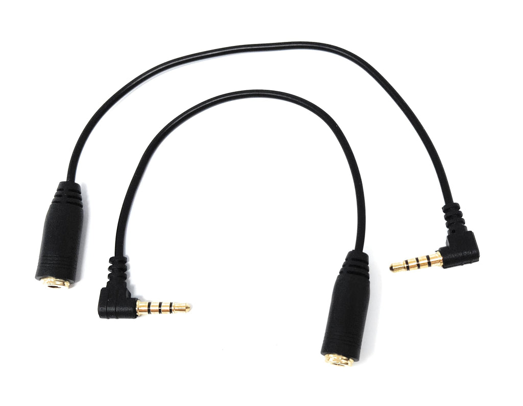 DRUT 4 Pole 3.5mm Adapter Angled Cable Lead Convert Headsets from OMTP to CTIA/AHJ