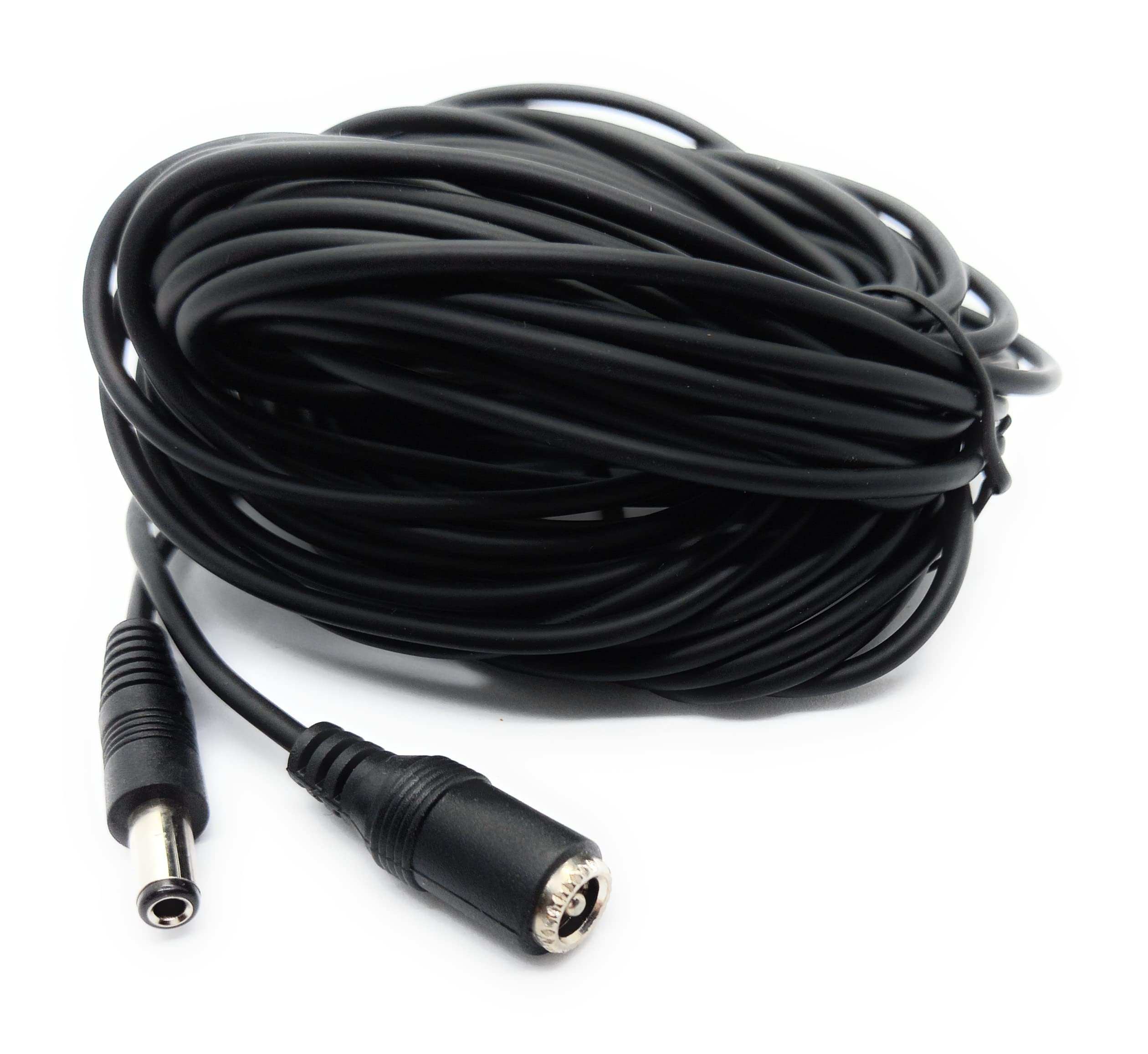 DRUT 2.5mm x 5.5mm Male to Female Power DC Connector Extension Cable Lead for CCTV Cameras, LED Lights