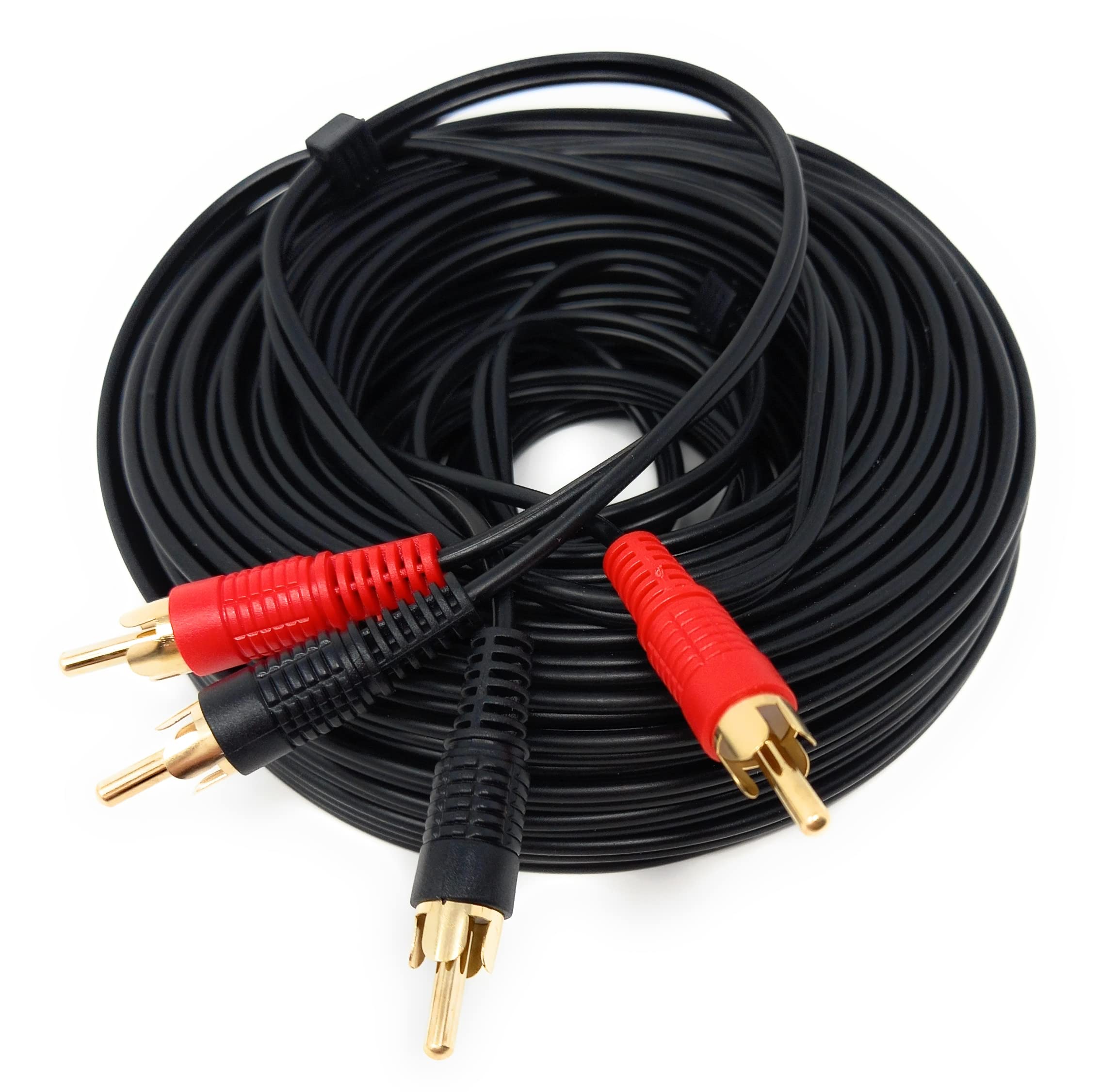 DRUT RCA to RCA Phono Twin Jack to Jack Stereo Audio Cable Lead Cord Compatible With CD/DVD/Amplifier/Hifi/DJ Mixer/Turntable