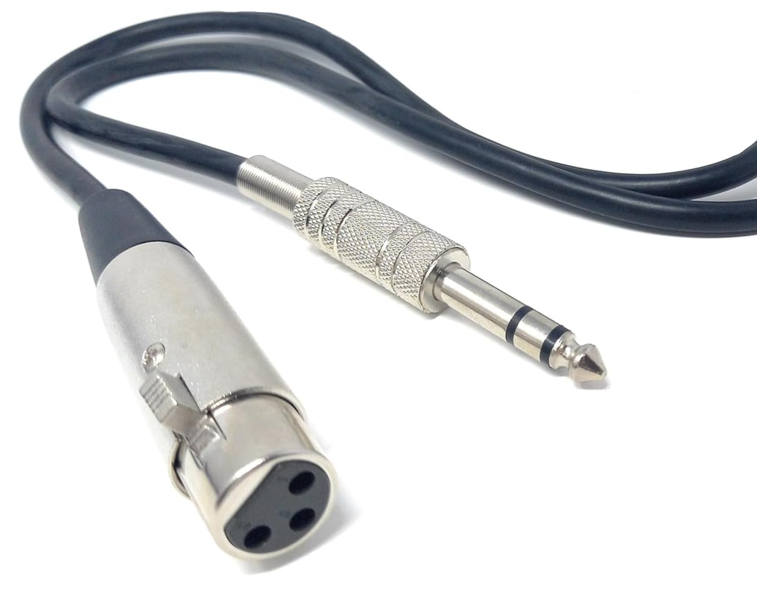DRUT XLR Female to 6.35mm 1/4'' Stereo Jack TRS Balanced Audio Cable Lead Suitable for Microphone, Speakers, Stages, DJ, Studio