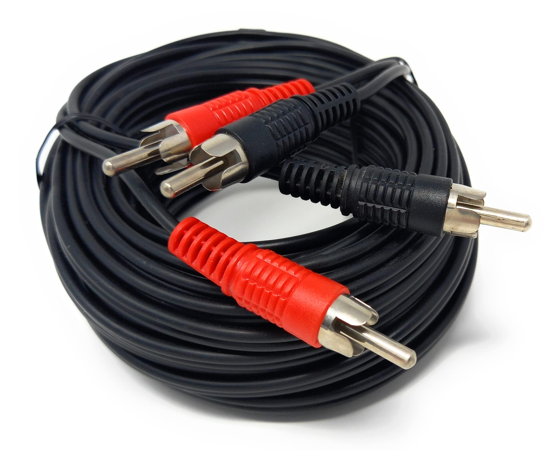 DRUT RCA to RCA Phono Twin Jack to Jack Stereo Audio Cable Lead Cord Compatible With CD/DVD/Amplifier/Hifi/DJ Mixer/Turntable