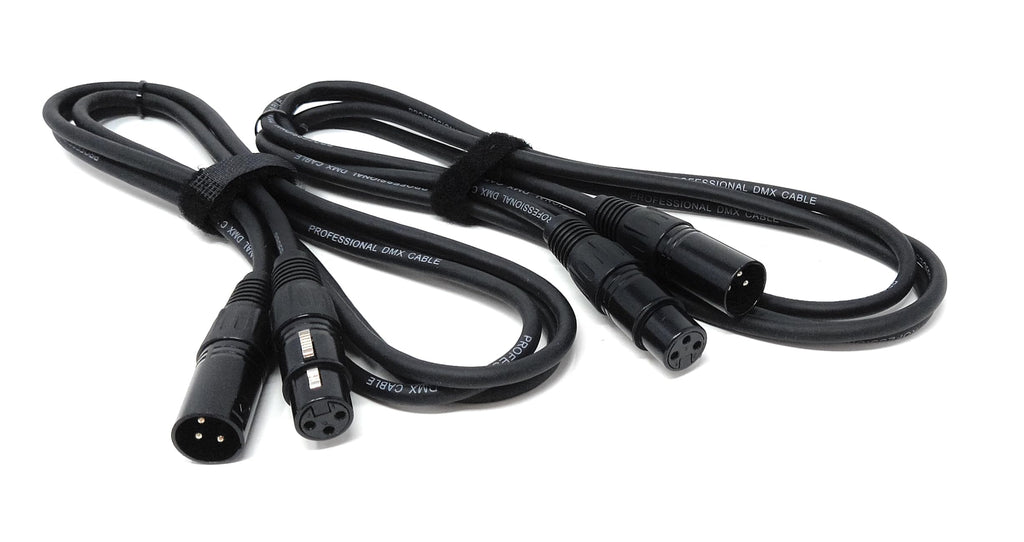 DRUT 2-Pack XLR Microphone Cables – XLR Male to Female Audio Leads for Mic, Mixer, Amplifier, DJ, Speaker, and Sound Console Connections