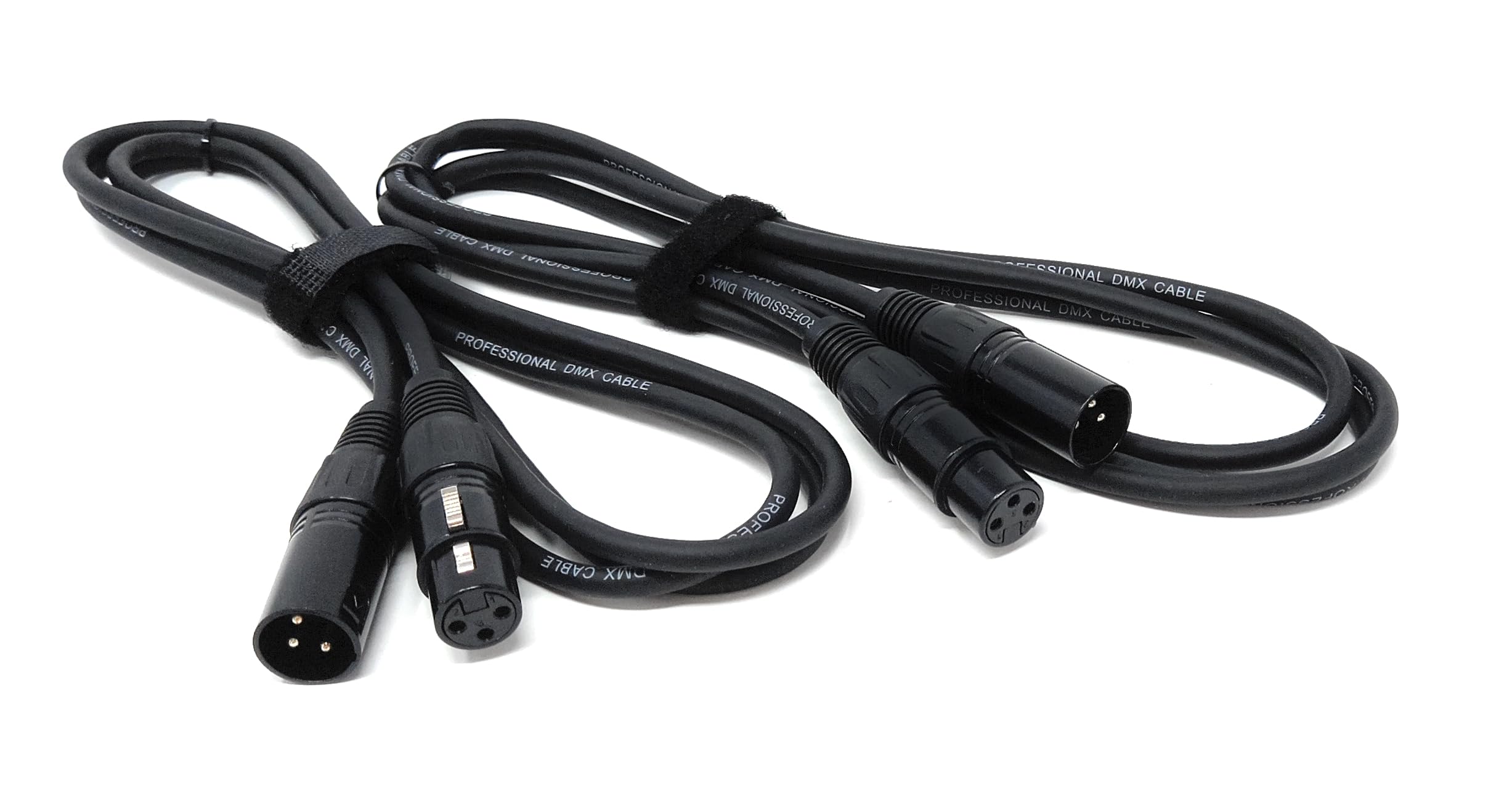 DRUT 2-Pack XLR Microphone Cables – XLR Male to Female Audio Leads for Mic, Mixer, Amplifier, DJ, Speaker, and Sound Console Connections
