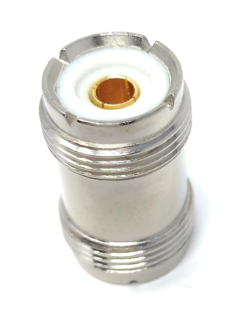 DRUT UHF PL-259 Female to UHF PL-259 Female Coaxial Adaptor Connector, Coupler Joiner, Gender Changer for CB Ham Radio Antenna