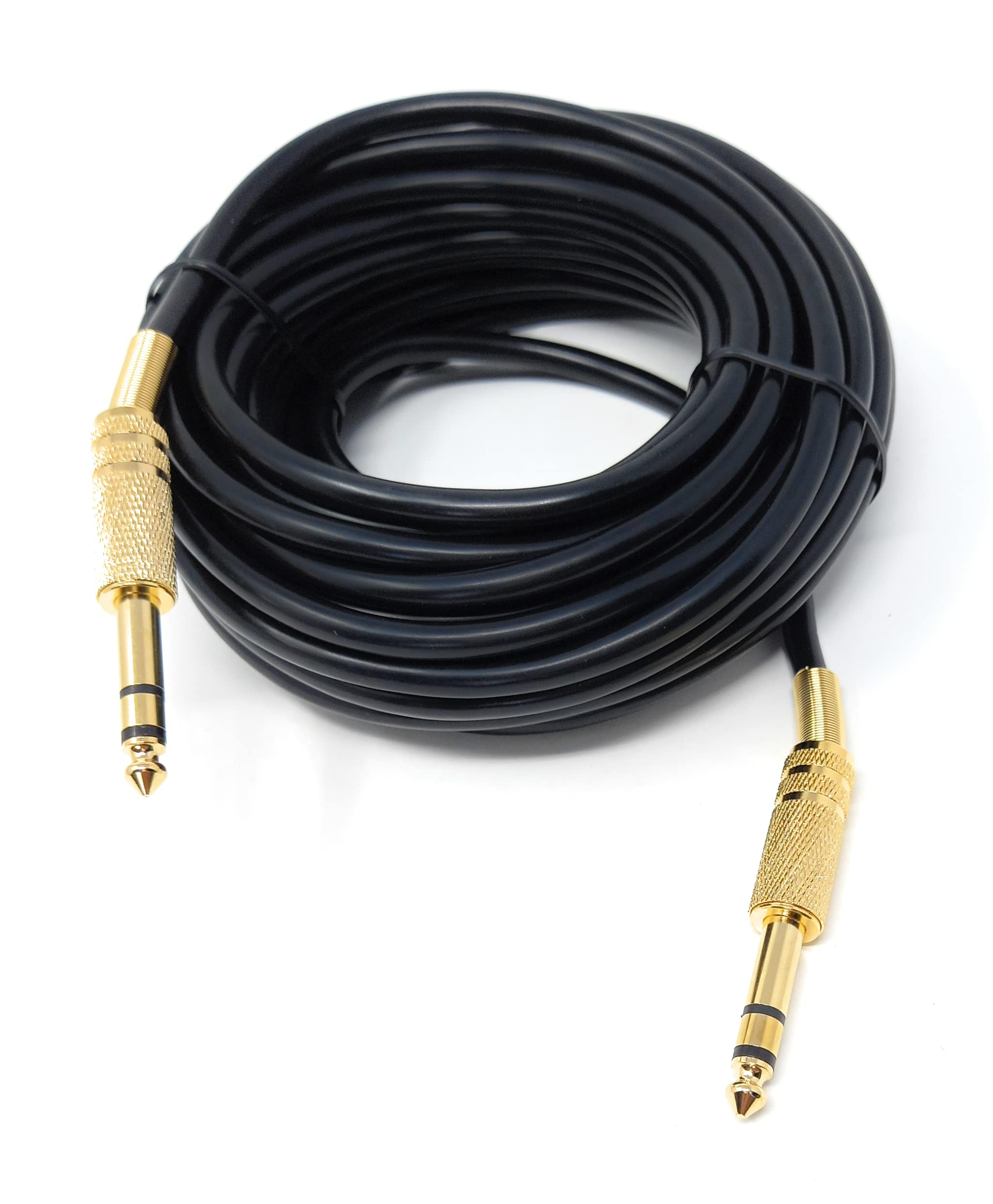 DRUT 6.35mm Male to 6.35mm Male Stereo Audio Cable, 1/4" TRS Connectors For Professional Music Instruments & Home Audio