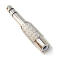 DRUT RCA Phono Socket to 6.35mm Stereo Jack Plug Adapter, Nickel Plated Audio Connector for Amplifiers, Mixers, Instruments, DJ Equipment