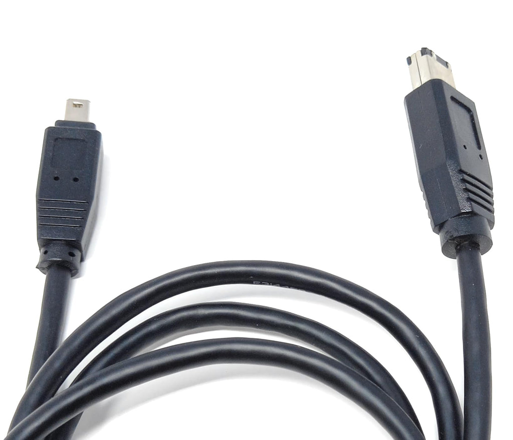 DRUT Firewire 6 Pin to 4 Pin Male Cable (400 IEEE 1394) Lead for Connecting Digital Camera, Camcorders to a PC or Laptop