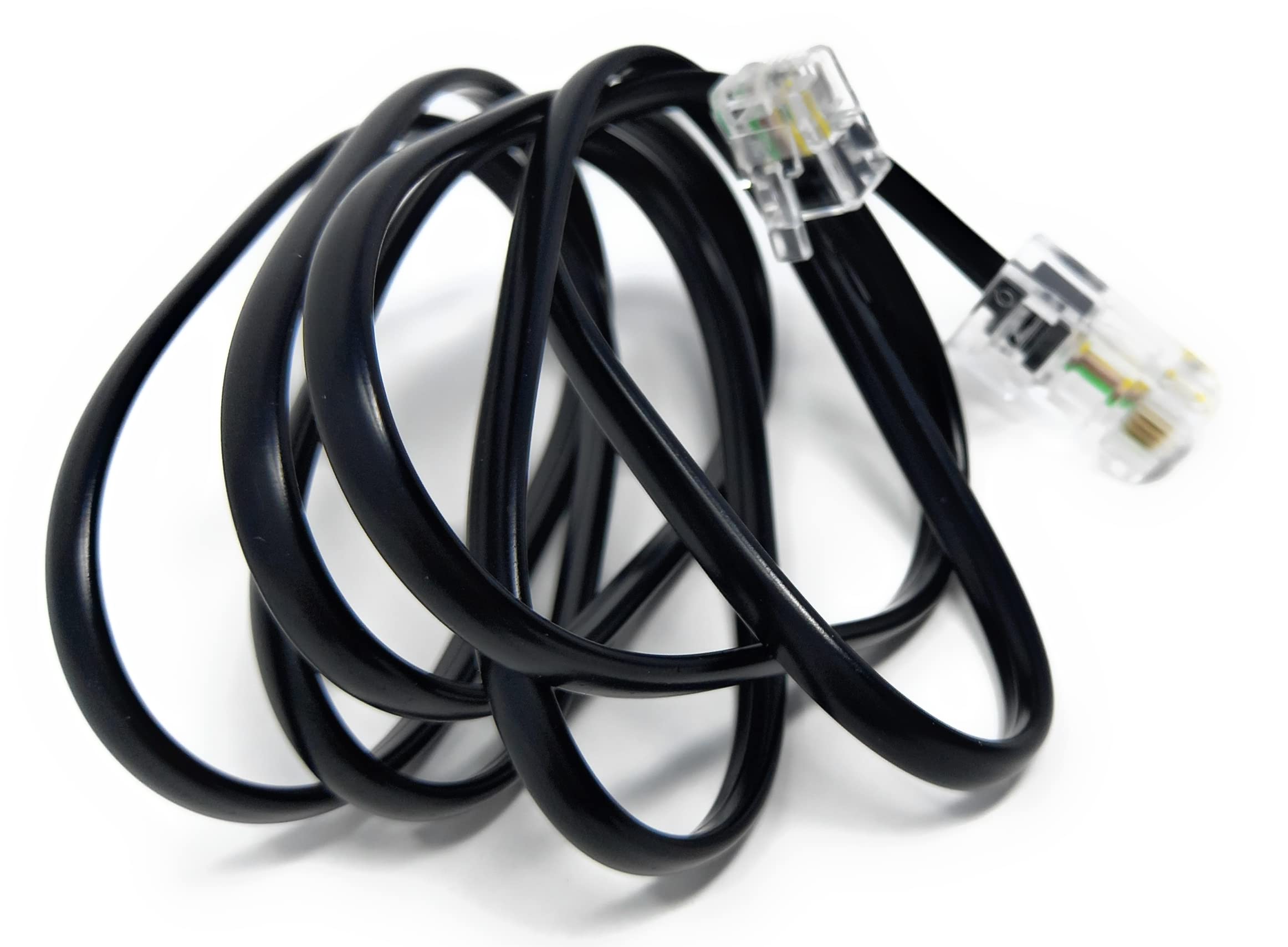 DRUT Flat RJ11 to RJ45 Male to Male 4 wire Broadband, Modem Cable Lead