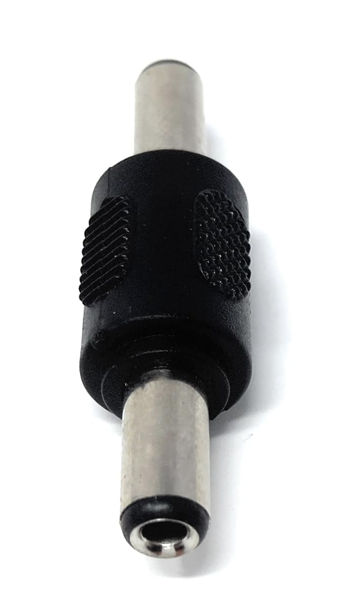 DRUT 5.5mm x 2.5mm DC Power Coupler Male to Male Plugs Gender Changer Cable Adapter