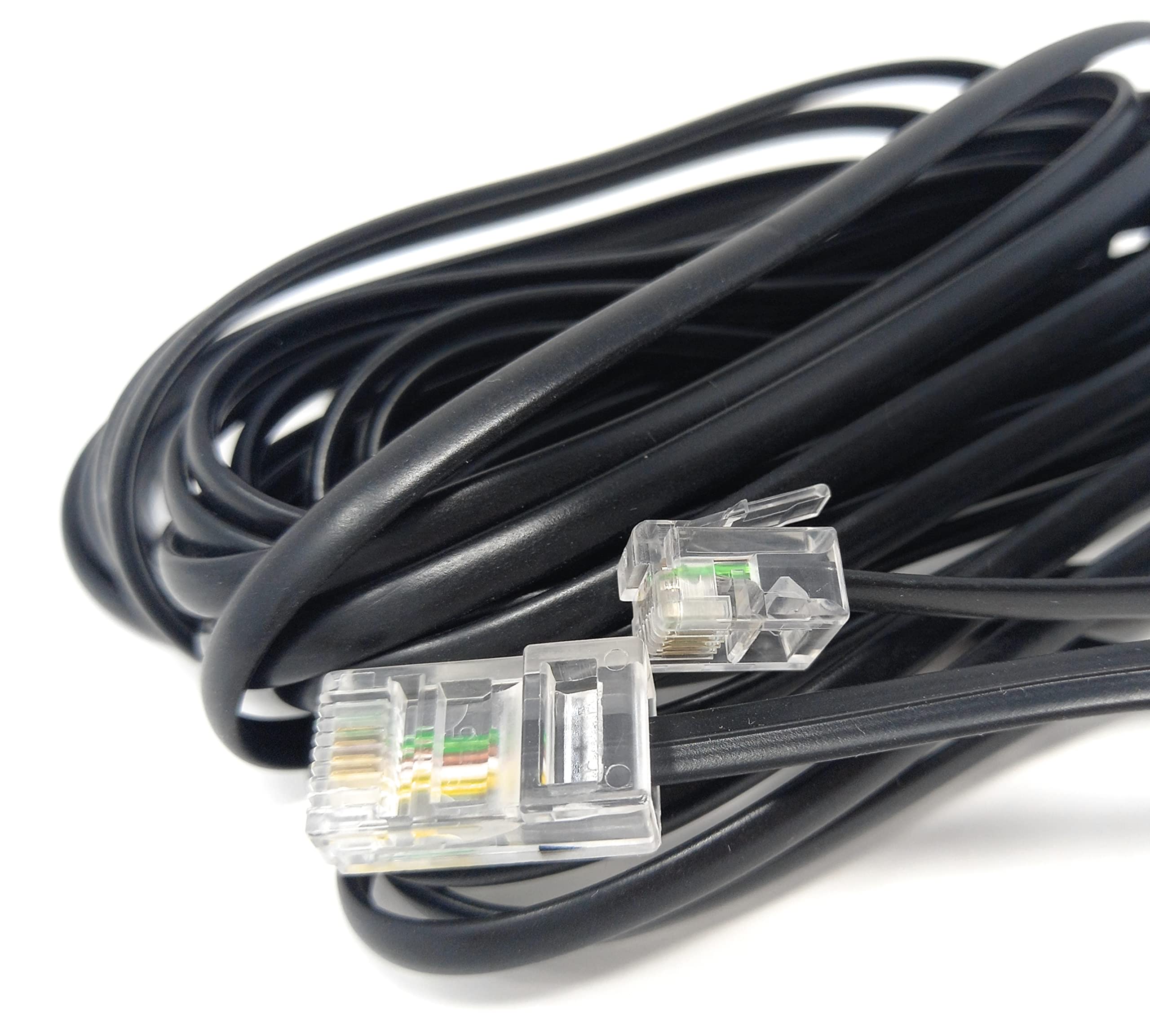DRUT Flat RJ11 to RJ45 Male to Male 4 wire Broadband, Modem Cable Lead