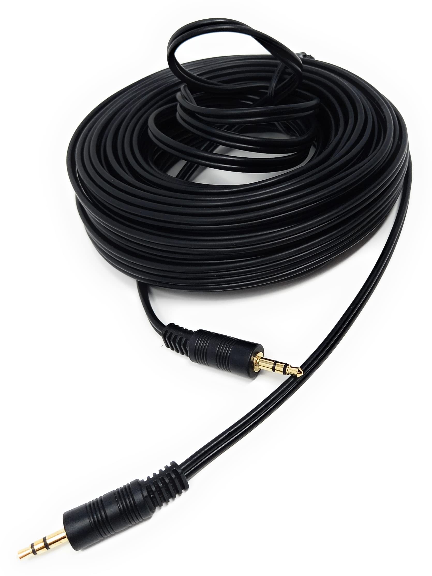 DRUT 3.5mm to 3.5mm Stereo Audio AUX Cable Gold Connectors, Small 3 pin Jack to Jack Speaker Lead