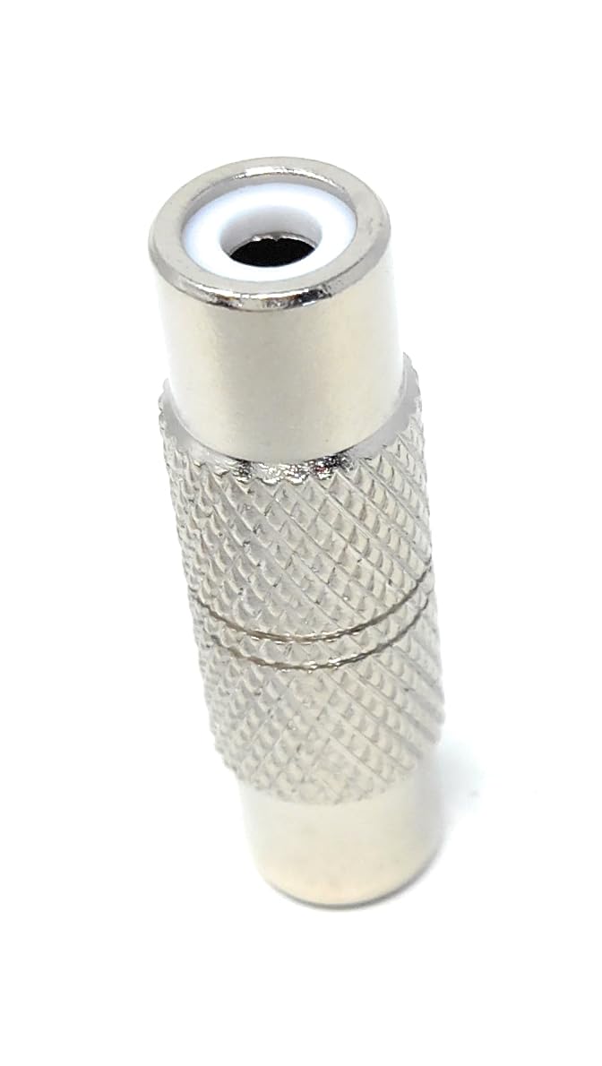 DRUT RCA Female to RCA Female Coupler, Single Phono Socket to Socket Adapter for RCA Cables, Speakers, Amplifiers, and Audio Systems