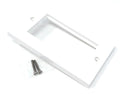 Double Gang White Wall Plate Faceplate Frame 146mm x 86mm for 4 x Euro Modules, Screws Included