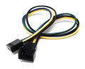DRUT 30cm PWM Fan Extension Cable, 4-pin Male to Female for Computer Cooling Fans