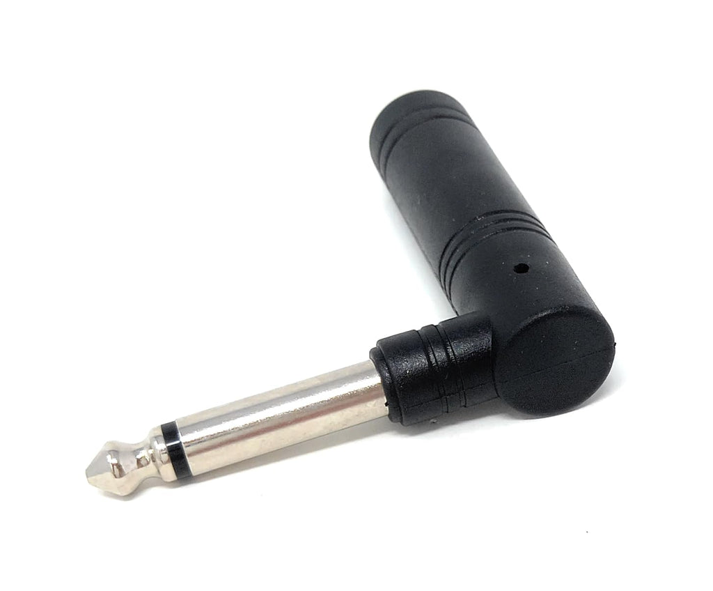 DRUT 1/4 Inch (6.35mm) Right Angle Mono TS Male to 1/4 Inch Mono Female Audio Adapter – L-Shaped Connector for Guitar, Mixer, Amplifier, and Speaker