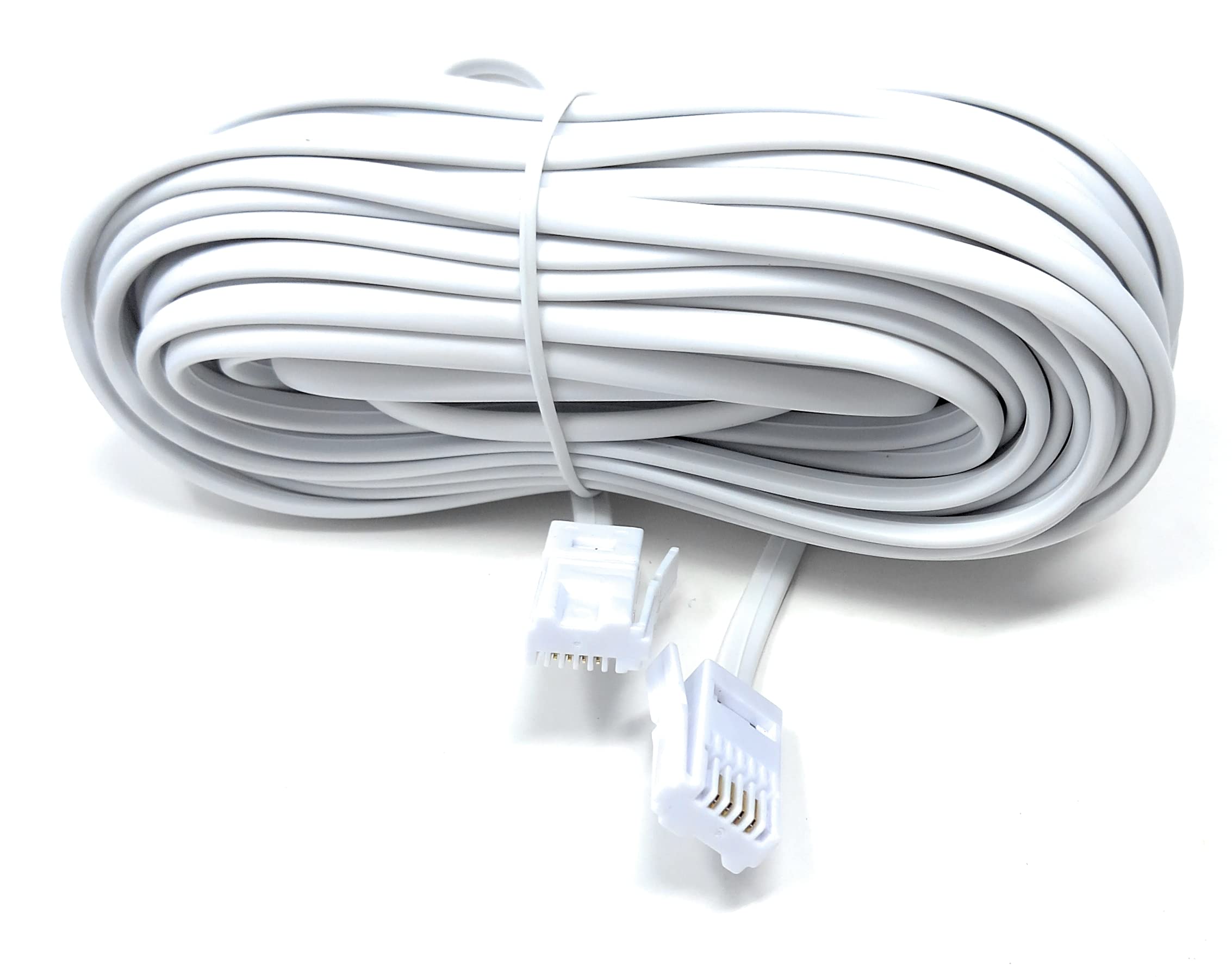 DRUT BT to BT 4 Wire 431A Male to Male Plug Telephone Flat Cable Lead