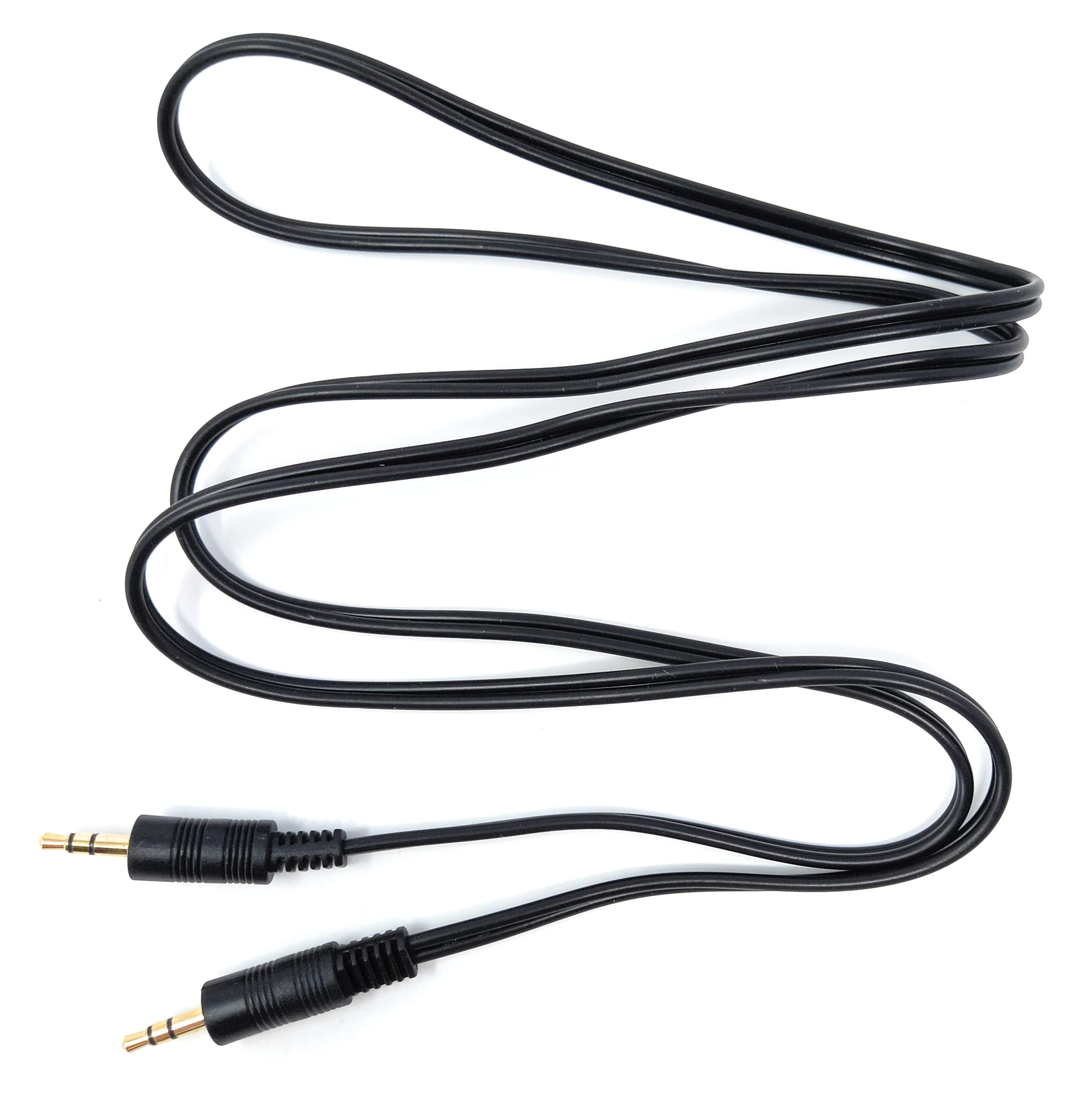 DRUT 3.5mm to 3.5mm Stereo Audio AUX Cable Gold Connectors, Small 3 pin Jack to Jack Speaker Lead