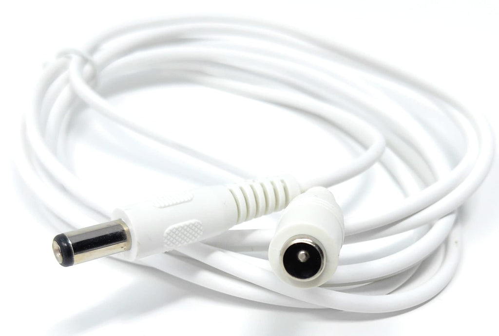5.5mm x 2.1mm DC Power Plug to Socket, Male to Female CCTV, LED, Modem Router, Music Instruments Extension Lead Cable
