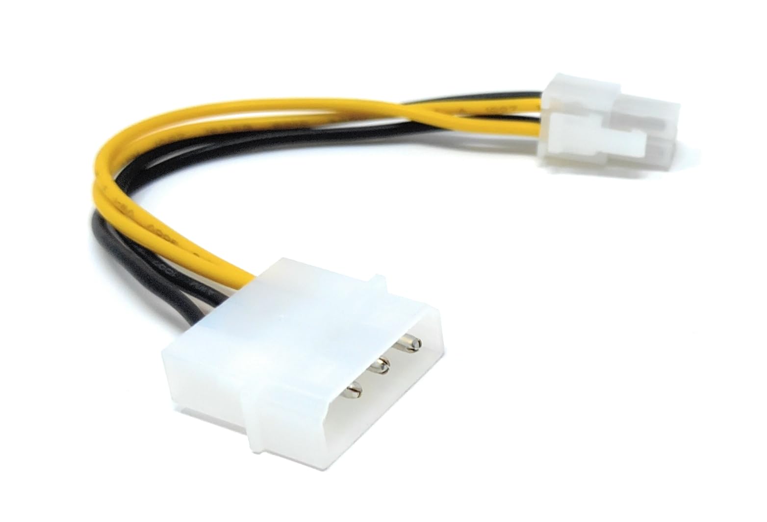 Molex to 4-Pin P4 Power Cable - 4-Pin Square Connector for Motherboards, HDDs, SSDs, and Optical Drives (For PSUs Without P4 Connector)
