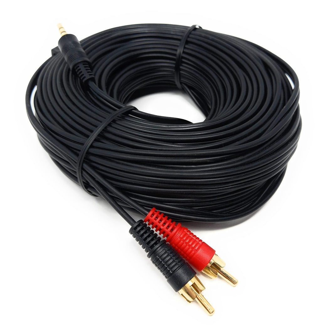 DRUT 3.5mm to Twin RCA Stereo Aux Phono Audio Cable Mini Jack Lead Cord Y Splitter Headphone Cord RCA Y Splitter Adapter