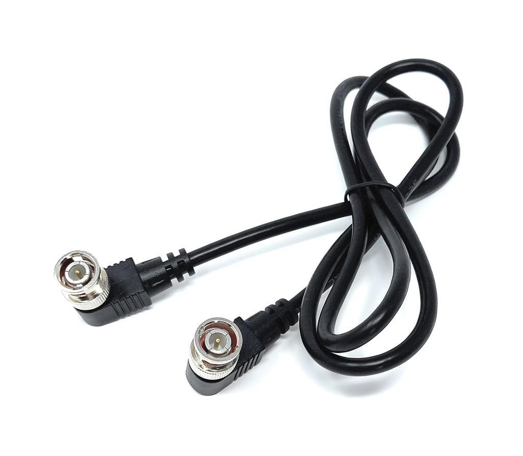 DRUT BNC Male to Male Right Angle Coaxial HD Video Audio Cable RG59 75ohm for CCTV, Camera Monitor, Radio Antenna Lead