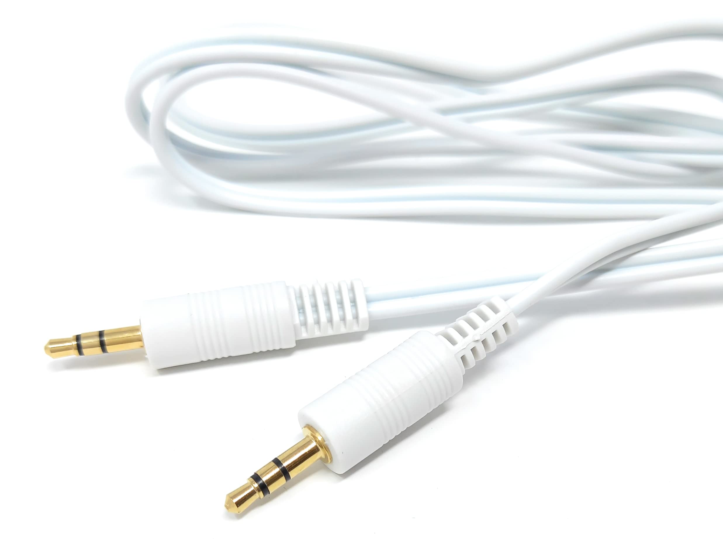 DRUT 3.5mm to 3.5mm Stereo Audio AUX Cable Gold Connectors, Small 3 pin Jack to Jack Speaker Lead