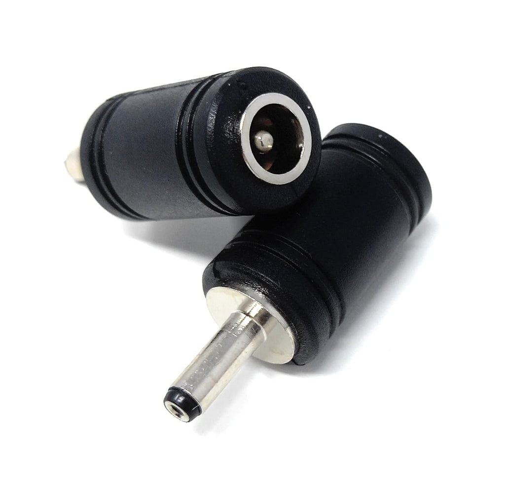 DRUT 5.5mm X 2.1mm DC In Line Socket to 3.5mm x 1.3mm DC Jack Plug Cable Converter