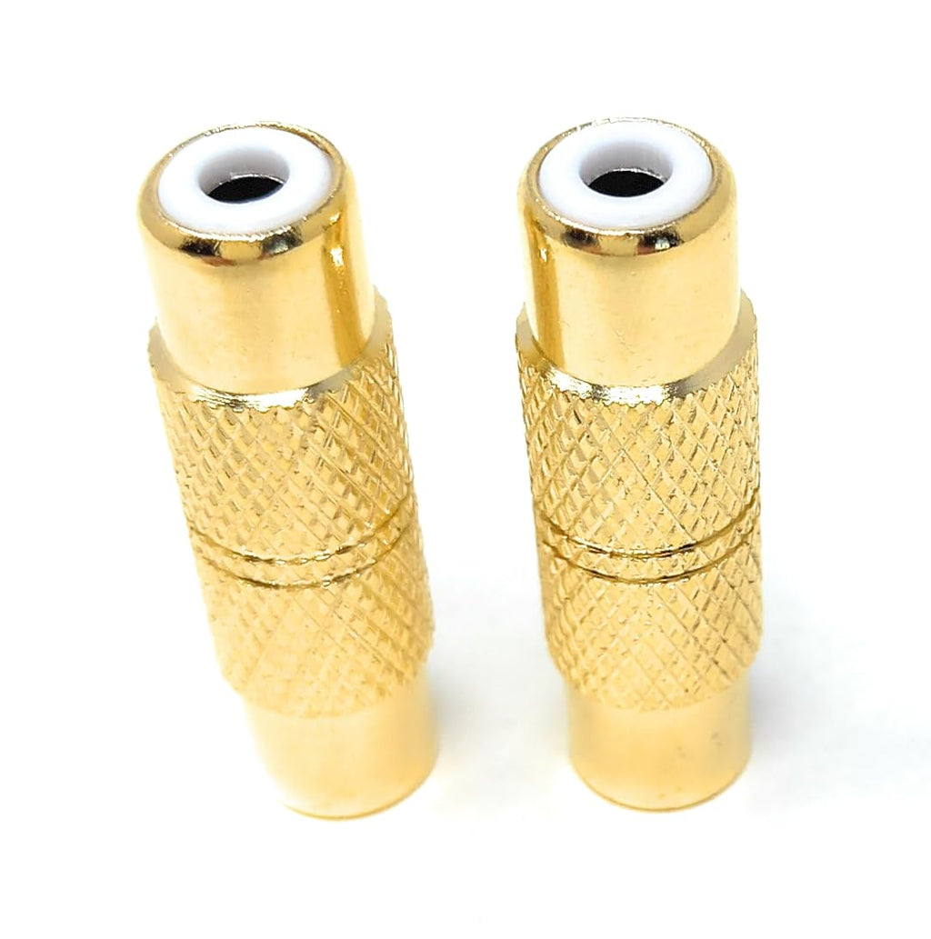 DRUT RCA Female to RCA Female Coupler, Single Phono Socket to Socket Adapter for RCA Cables, Speakers, Amplifiers, and Audio Systems