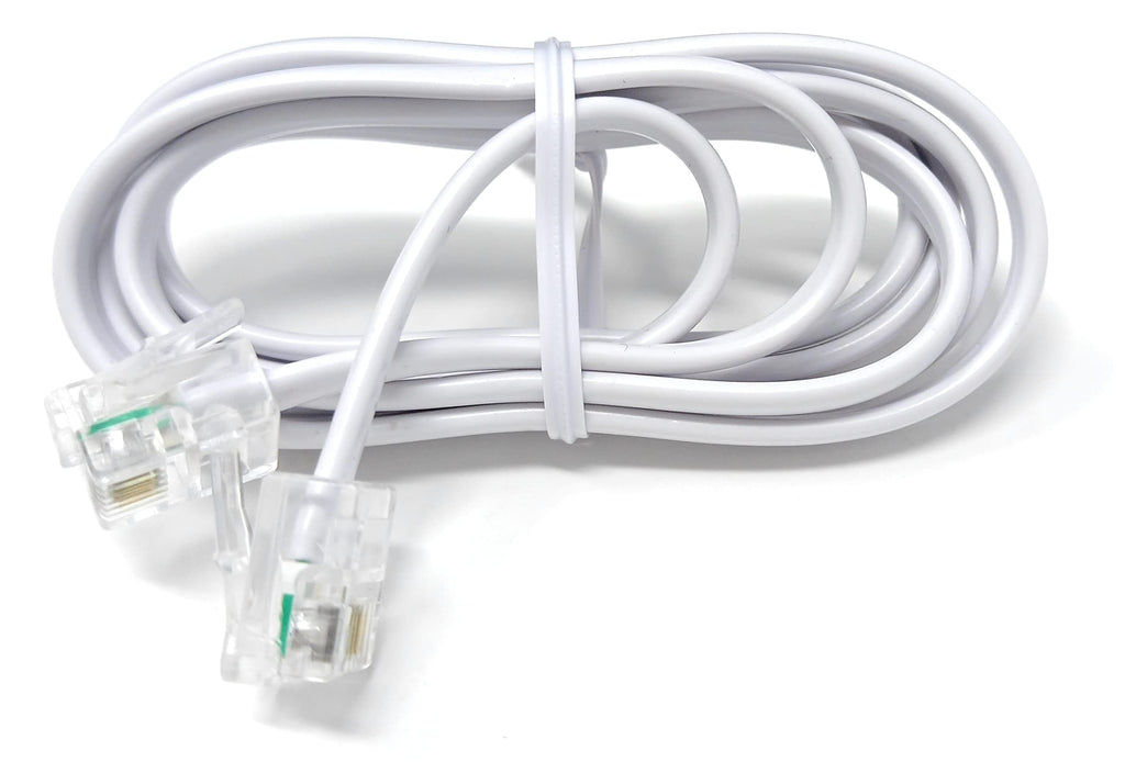 DRUT RJ11 to RJ11 Telephone Landline Cable ADSL (6P4C) Flat Lead High Speed BT Internet Broadband Male to Male Router, Modem, Phone Extension Wire