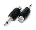 DRUT RCA Phono Socket to 3.5mm Mono Jack Plug, Audio Video Adapter