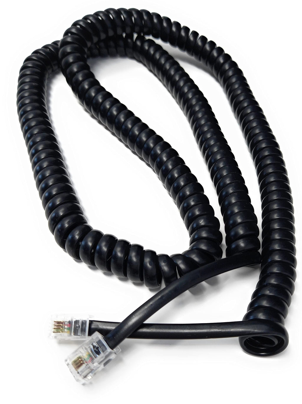 DRUT Coiled RJ10 RJ9 RJ22 4P4C 4 PIN Telephone Handset Curly Lead Cable