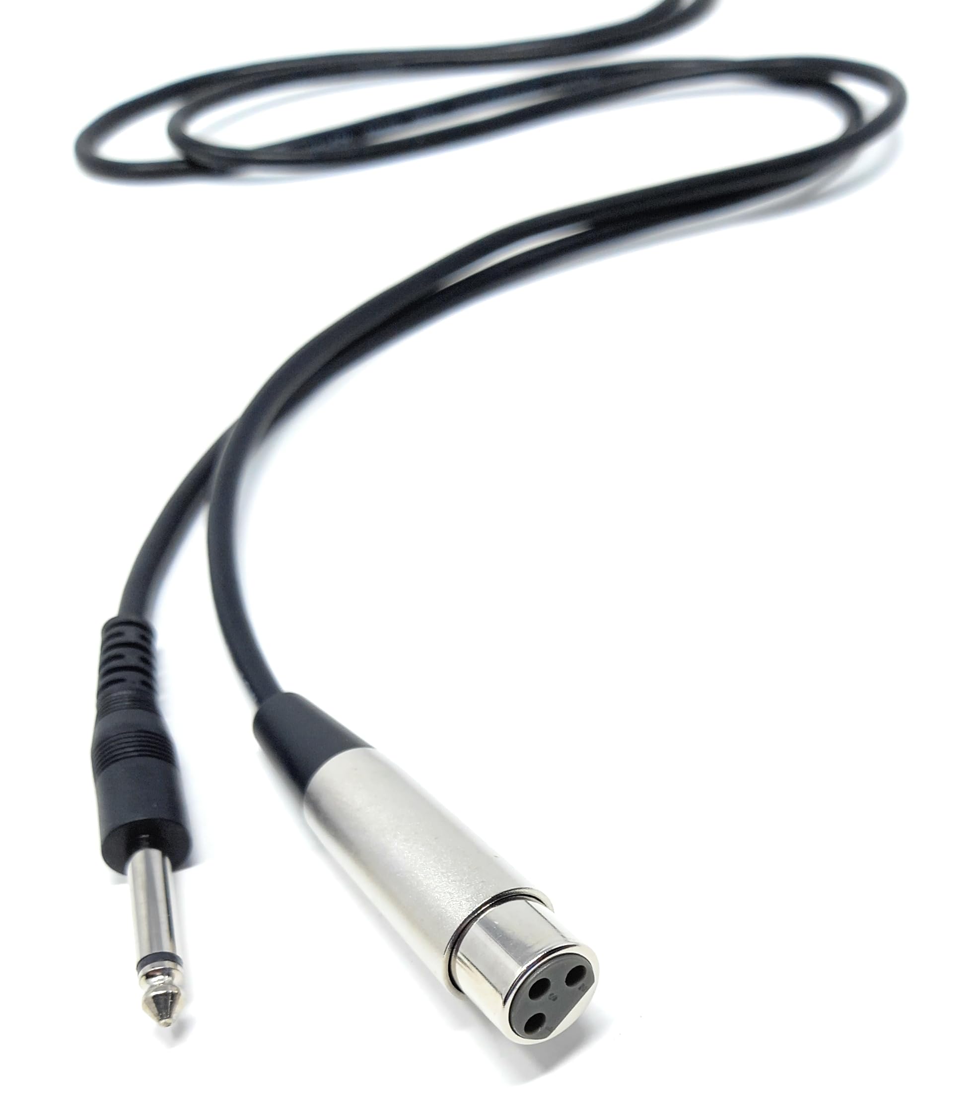 DRUT 6.35mm Mono Jack Plug to XLR Socket Female Microphone, Mic, Music Instruments, Audio Cable, TS (1/4 inch) Lead
