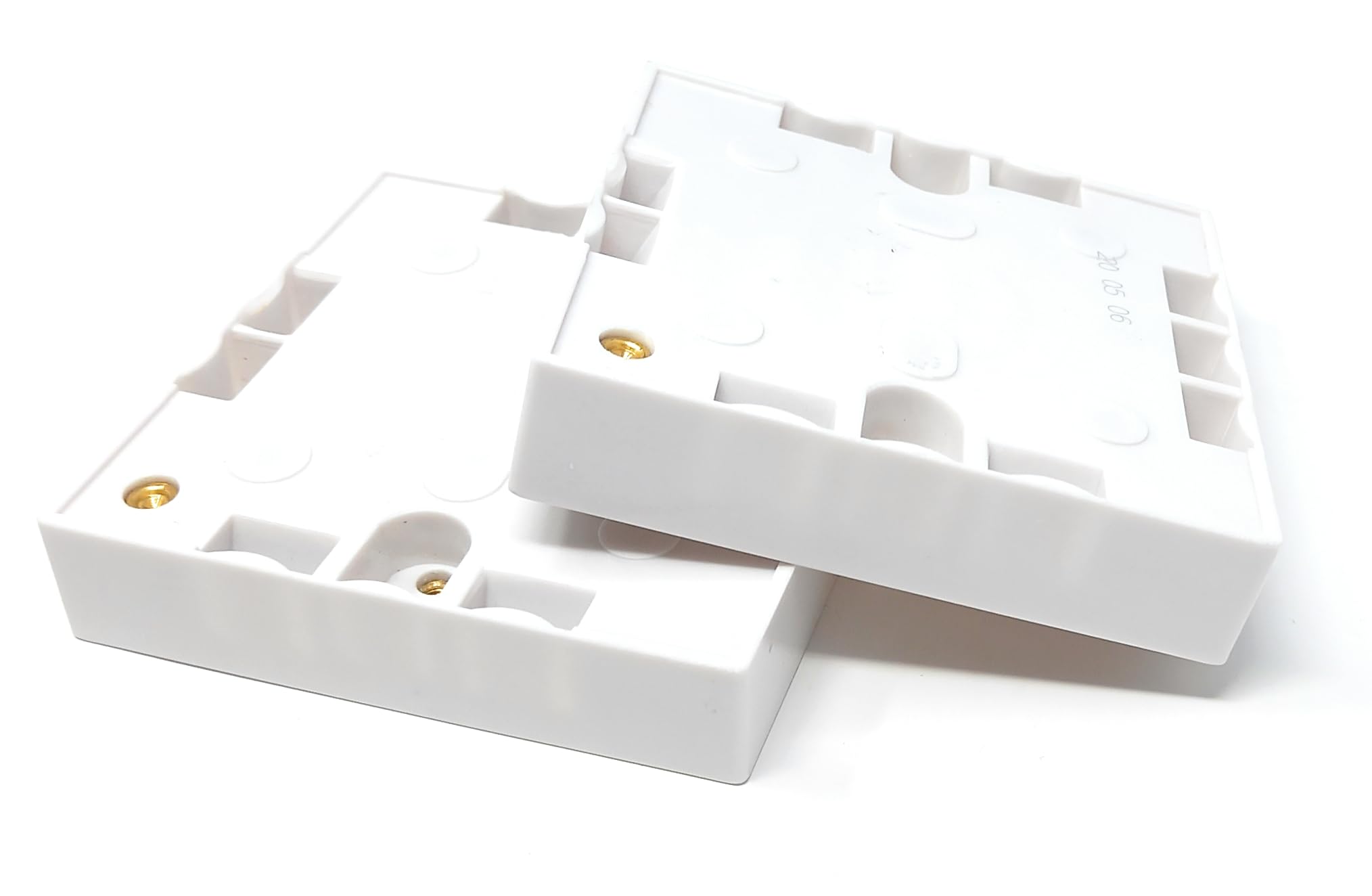 1 Gang Surface Mount Back Box Pattress Box 16mm x 85mm x 85mm White
