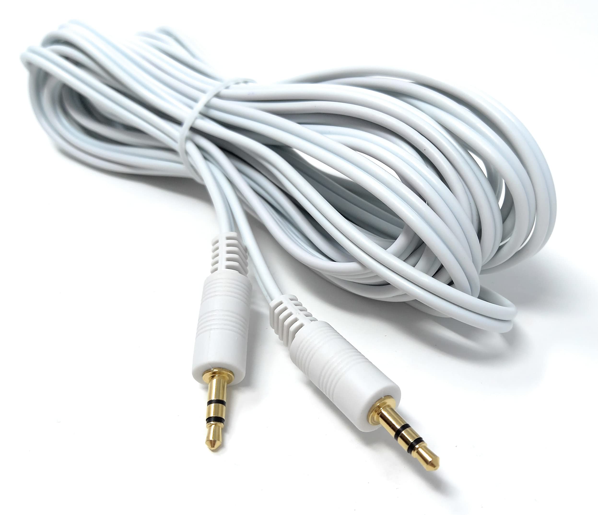 DRUT 3.5mm to 3.5mm Stereo Audio AUX Cable Gold Connectors, Small 3 pin Jack to Jack Speaker Lead