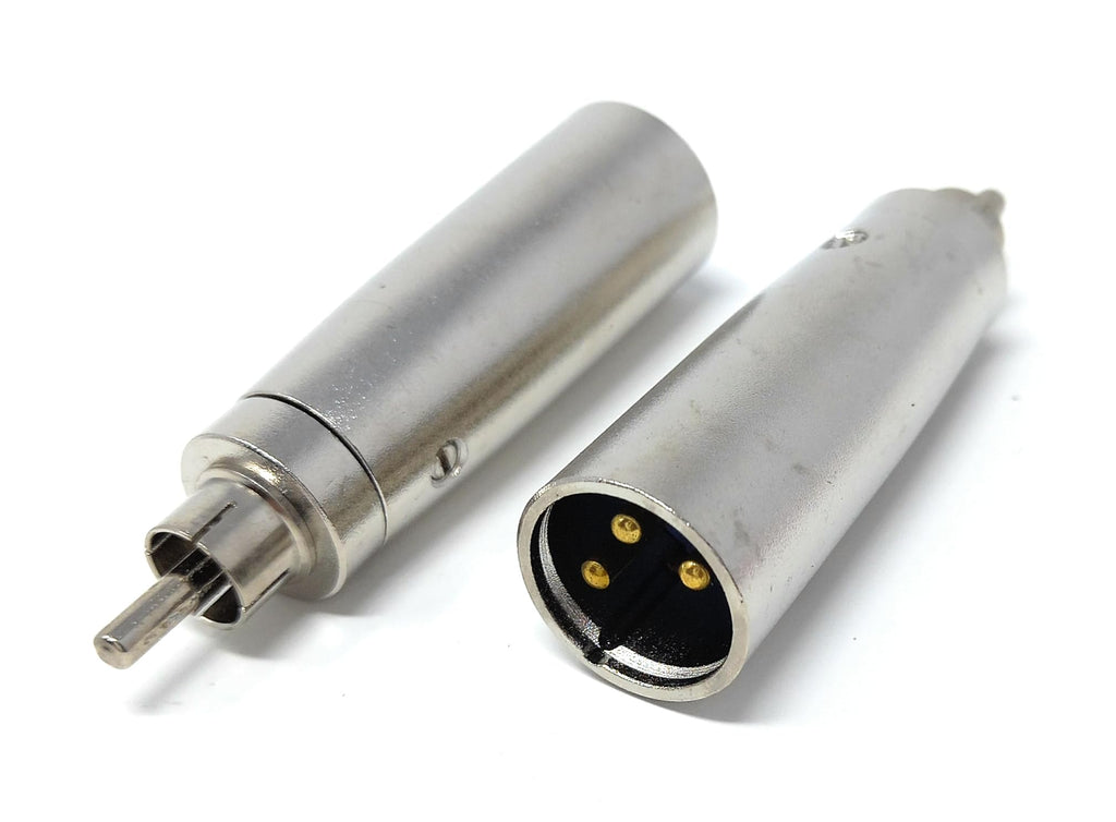 DRUT XLR Male Plug 3 Pins to RCA Phono Plug Mono Audio Cable Converter Adapter