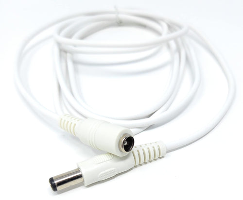 5.5mm x 2.1mm DC Power Plug to Socket, Male to Female CCTV, LED, Modem Router, Music Instruments Extension Lead Cable