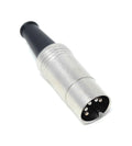 DRUT 5 Pin MIDI DIN Plug Audio Adapter Metal Body and Rubber Strain Relief, Solderable Connections