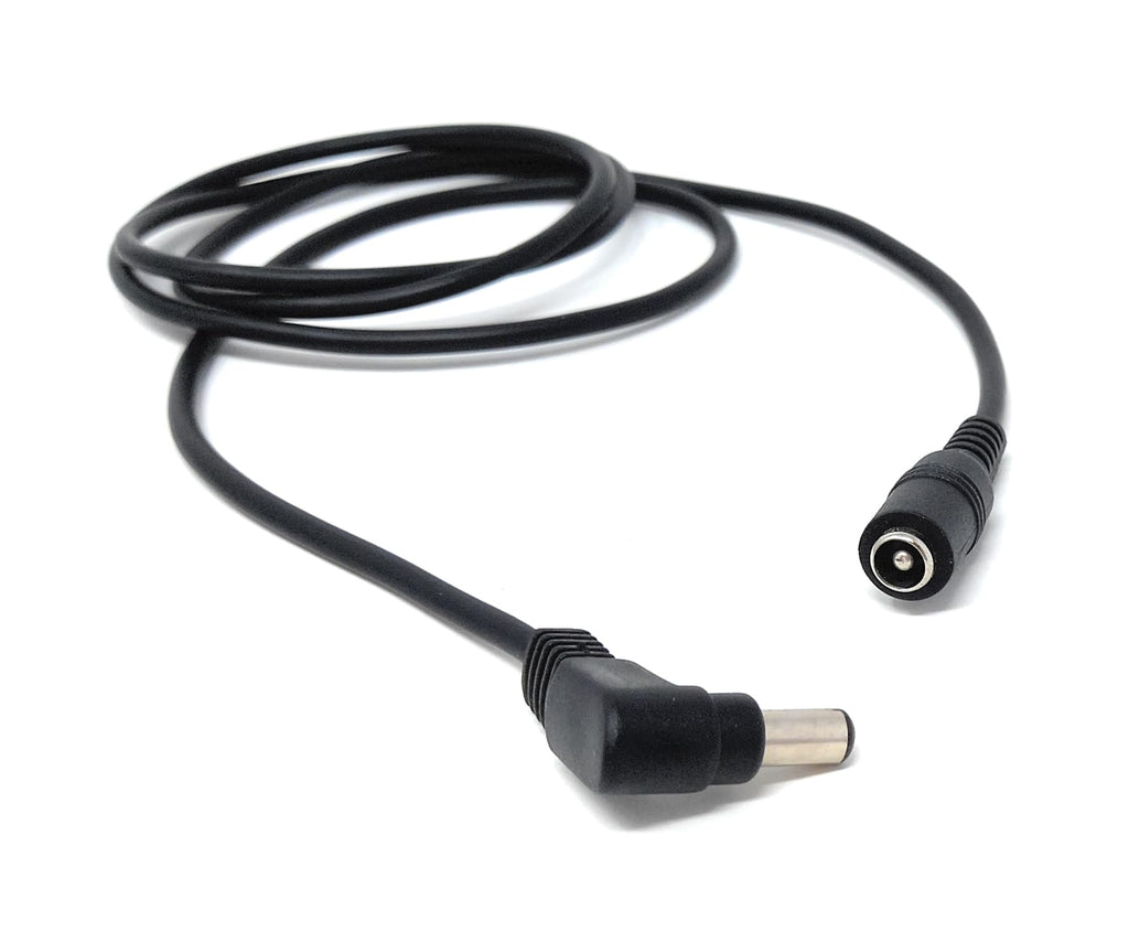 Right Angled 5.5mm x 2.5mm DC Power Extension Cable – Male to Female Adapter for CCTV, LED Signs, Solar-Powered Devices, and More