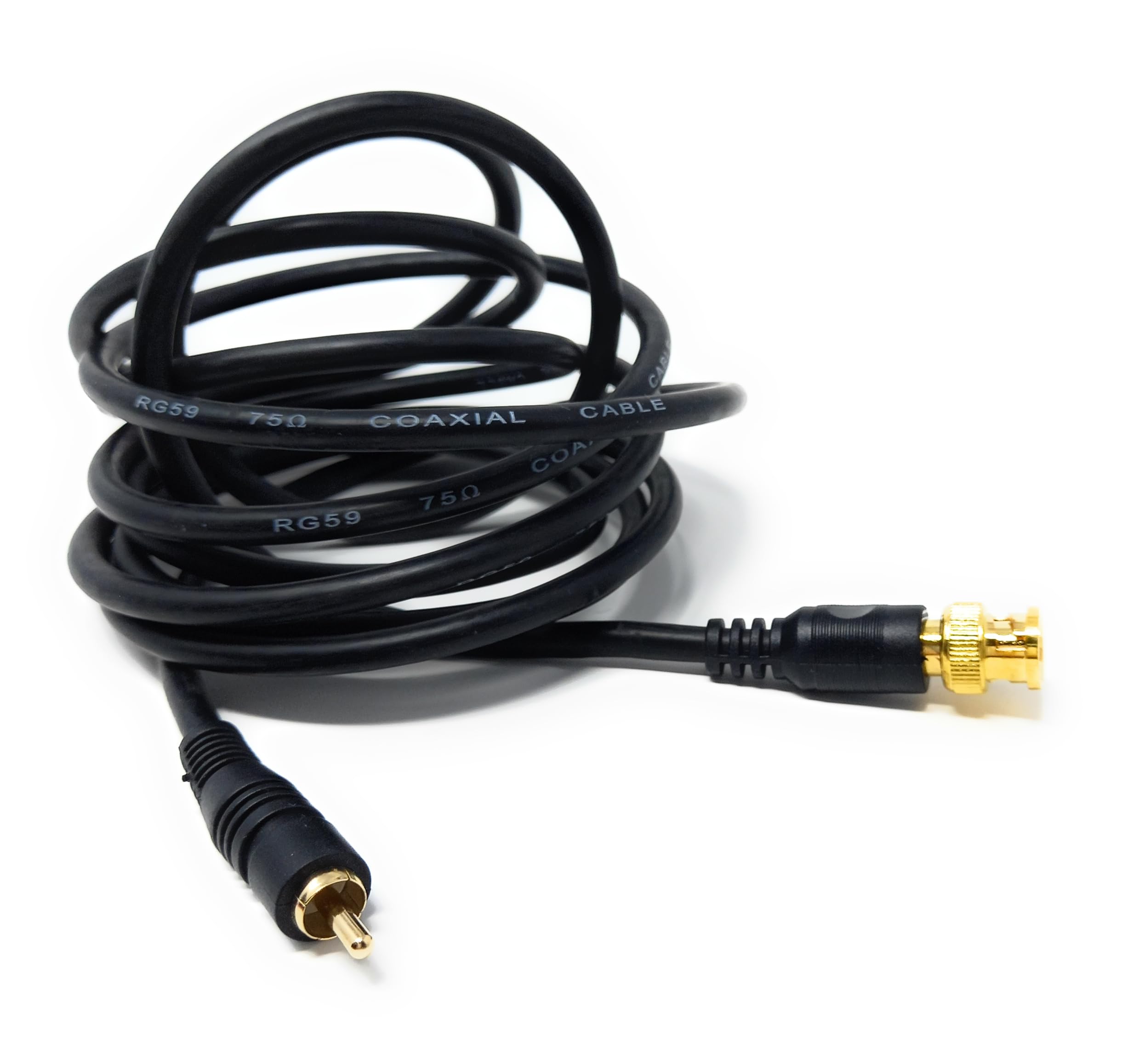 DRUT BNC to RCA Phono Plug CCTV Cameras Coax Male to Male 75R Video Cable Lead