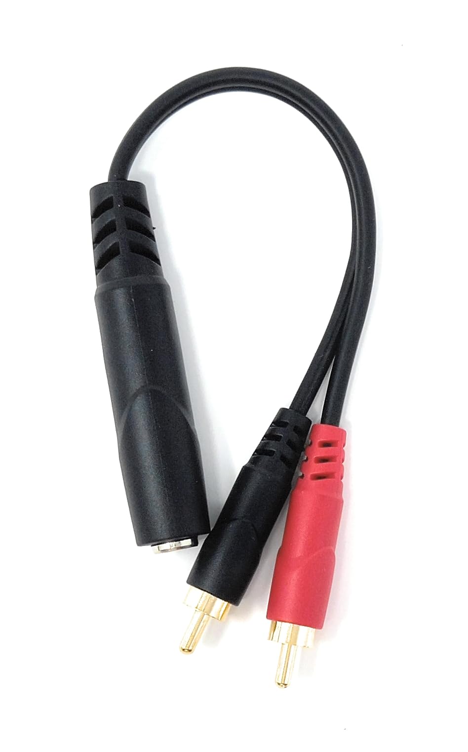 DRUT 6.35mm to 2 x RCA Splitter Cable, 6.35 TRS Female to Dual RCA Male Stereo Audio Lead for Music Instruments, Mixer (Gold Plated)