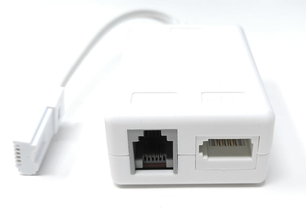 DRUT BT Microfilter Internet Broadband Splitter ADSL/ADSL2+ Adapter With 1 x BT and 1 x RJ11 Output Short Cable Lead