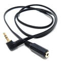 DRUT 3.5mm Right Angle Stereo Jack to Socket Headphone, Audio Devices AUX 1/8'' Extension Cable Lead