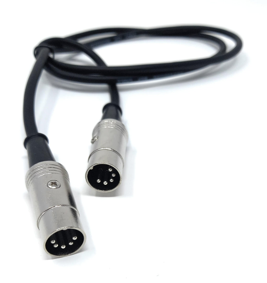 DRUT MIDI Male to Male Lead 5 pin DIN Shielded Flexible for Computer, Synth, Keyboard, Effects, Music Instruments Audio Cable