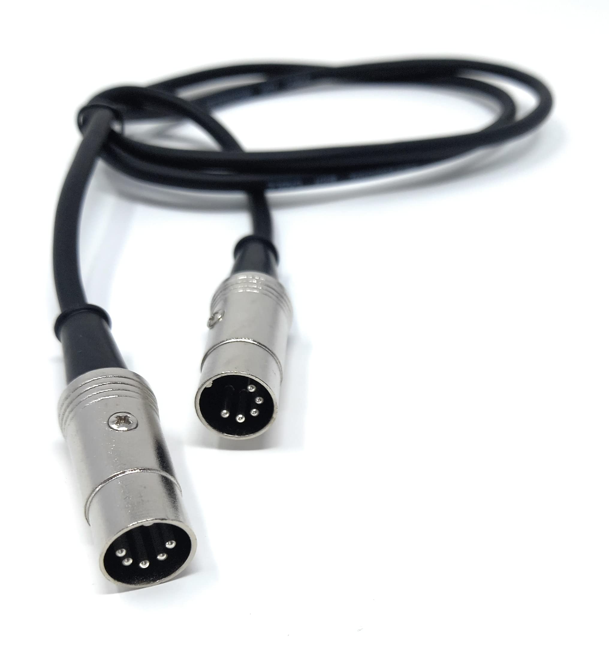 DRUT MIDI Male to Male Lead 5 pin DIN Shielded Flexible for Computer, Synth, Keyboard, Effects, Music Instruments Audio Cable