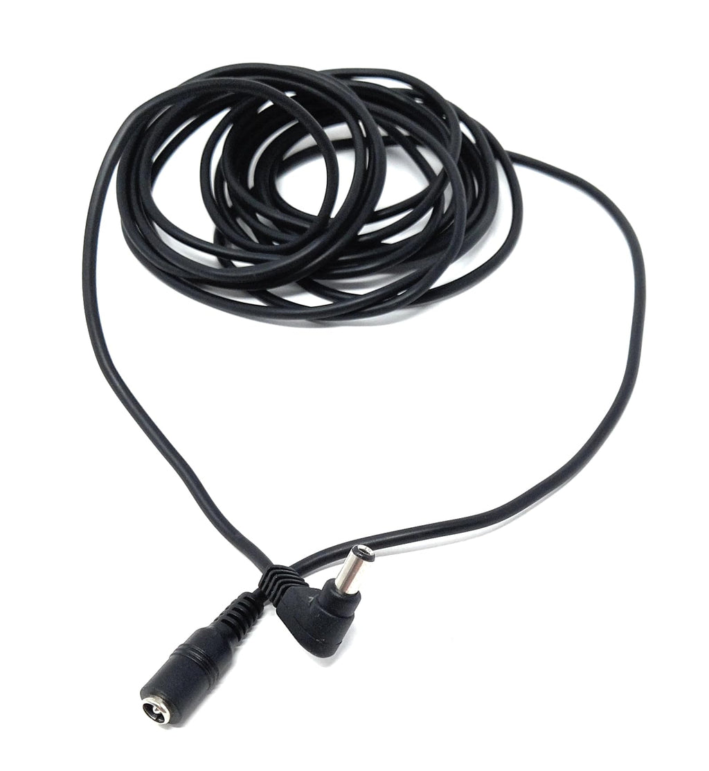 Right Angled 5.5mm x 2.5mm DC Power Extension Cable – Male to Female Adapter for CCTV, LED Signs, Solar-Powered Devices, and More